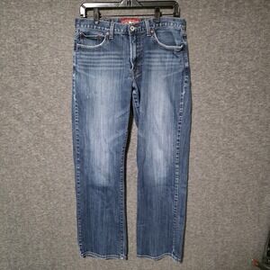 Lucky Brand Jeans Mens 32x32 Blue Dark Denim 361 Vintage Straight Preppy Casual